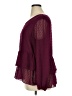 EMALINE 100% Polyester Burgundy Long Sleeve Blouse Size XL - photo 5