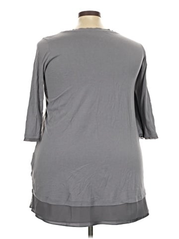 LOGO by Lori Goldstein 3/4 Sleeve T-Shirt (view 2)
