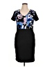 Worthington Graphic Black Cocktail Dress Size 14 - photo 1