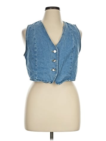 Zara Denim Vest (view 1)