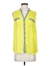 5/48 100% Polyester Color Block Yellow Sleeveless Blouse Size S - photo 1
