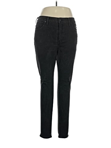 Madewell 10" High-Rise Skinny Jeans in Black Frost Wash (view 1)