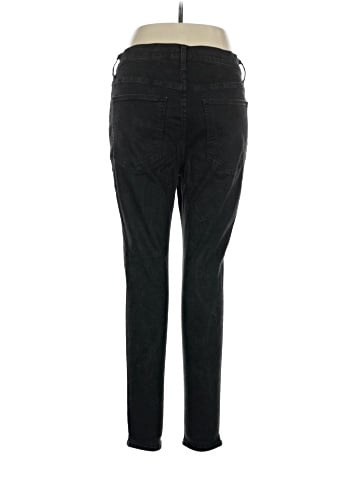 Madewell 10" High-Rise Skinny Jeans in Black Frost Wash (view 2)