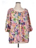Gibson Latimer 100% Polyester Pink 3/4 Sleeve Blouse Size XL - photo 1