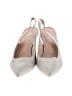 Stuart Weitzman 100% Leather Silver Heels Size 8 - photo 2