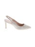 Stuart Weitzman 100% Leather Silver Heels Size 8 - photo 1