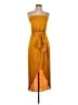 Express 100% Polyester Orange Casual Dress Size XXS - photo 1