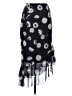 Topshop Print Black Formal Skirt Size 2 - photo 1