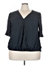 Sanctuary 100% Polyester Polka Dots Black 3/4 Sleeve Blouse Size 3X - photo 1
