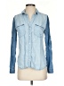 Bella Dahl Color Block Blue Long Sleeve Button-Down Shirt Size XS - photo 1
