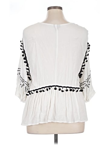 a.n.a. A New Approach 3/4 Sleeve Blouse (view 2)