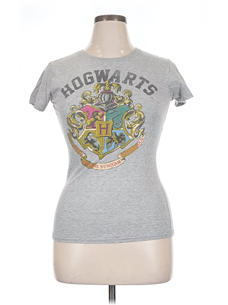Pre-owned Harry Potter Short Sleeve Top Gray Crew Neck Tops