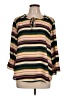 Van Heusen 100% Polyester Stripes Green 3/4 Sleeve Blouse Size L - photo 1