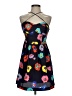 American Eagle Outfitters 100% Polyester Print Black Cocktail Dress Size 4 - photo 1