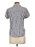 Alexander Jordan 100% Rayon Stripes Ivory Short Sleeve Blouse Size L - photo 2