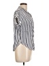 Alexander Jordan 100% Rayon Stripes Ivory Short Sleeve Blouse Size L - photo 4