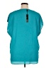 Rose + Olive 100% Polyester Teal Short Sleeve Blouse Size XL - photo 2