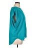 Rose + Olive 100% Polyester Teal Short Sleeve Blouse Size XL - photo 4
