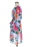 Sandra Darren 100% Polyester Floral Blue Cocktail Dress Size M - photo 5