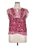 DR2 100% Rayon Pink Short Sleeve Blouse Size XL - photo 1