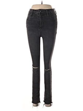 Madewell Curvy High-Rise Skinny Jeans in Black Sea (view 1)