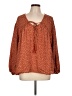 Hayden 100% Polyester Orange 3/4 Sleeve Blouse Size L - photo 1