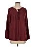 Hayden 100% Polyester Burgundy Long Sleeve Blouse Size S - photo 1