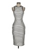 Bec & Bridge Stripes Gray Cocktail Dress Size 4 - photo 1