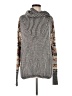BKE 100% Acrylic Paisley Gray Turtleneck Sweater Size M - photo 1