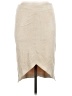 Aqua Solid Tan Casual Skirt Size M - photo 1