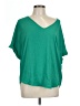 Lush 100% Polyester Green Short Sleeve Top Size L - photo 1