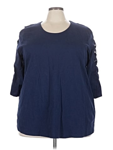 Roaman's 3/4 Sleeve Top (view 1)