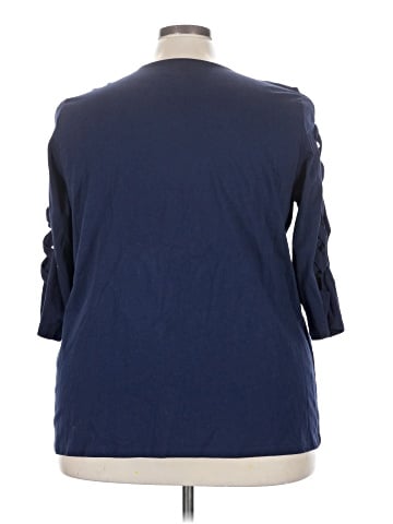 Roaman's 3/4 Sleeve Top (view 2)