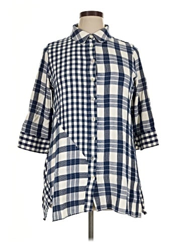 Soft Surroundings 3/4 Sleeve Button-Down Shirt (view 1)