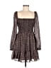 Reset 100% Polyester Hearts Brown Casual Dress Size L - photo 1