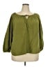 Universal Thread 100% Cotton Green 3/4 Sleeve Blouse Size 2X - photo 1
