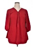 City Chic 100% Polyester Red 3/4 Sleeve Blouse Size 16 Plus (S) - photo 1