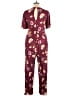 Torrid Floral Burgundy Jumpsuit Size 1X Plus (1) - photo 2
