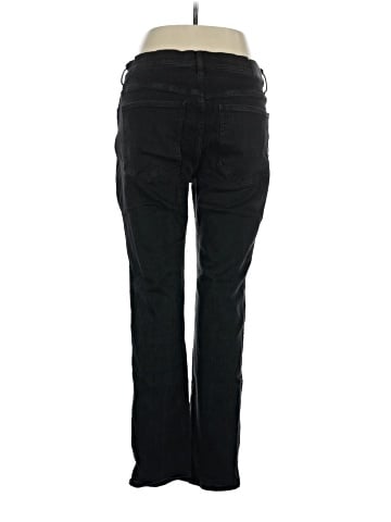 Madewell Mid-Rise Stovepipe Jeans in Black Rinse Wash (view 2)