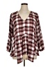 Torrid 100% Polyester Burgundy 3/4 Sleeve Blouse Size 1X Plus (1) - photo 1