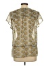 DR2 100% Polyester Gold Short Sleeve Blouse Size L - photo 2