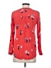 Joules 100% Viscose Floral Red 3/4 Sleeve Blouse Size 4 - photo 2