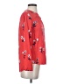 Joules 100% Viscose Floral Red 3/4 Sleeve Blouse Size 4 - photo 4
