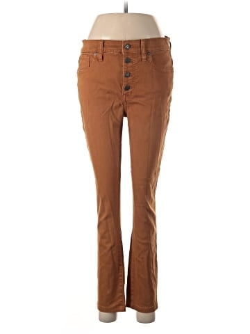 Madewell 9" Mid-Rise Skinny Jeans: Garment-Dyed Button-Front Edition (view 1)