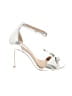 Miss Selfridge Metallic Silver Heels Size 7 1/2 - photo 1