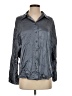 Madewell Metallic Gray 3/4 Sleeve Button-Down Shirt Size S - photo 1