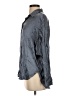 Madewell Metallic Gray 3/4 Sleeve Button-Down Shirt Size S - photo 5