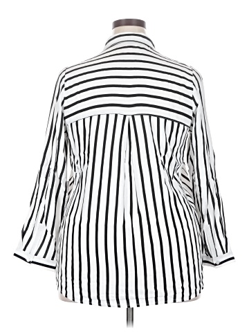 Ellos 3/4 Sleeve Button-Down Shirt (view 2)