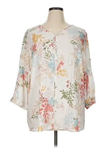 Cj Banks 3/4 Sleeve Blouse (view 1)