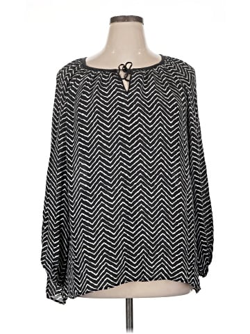 Scilla by Dora Landa Long Sleeve Silk Top (view 1)